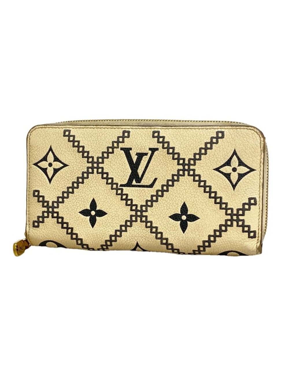Louis Vuitton Wallet Monogram Empreinte Broderie Zippy Cream